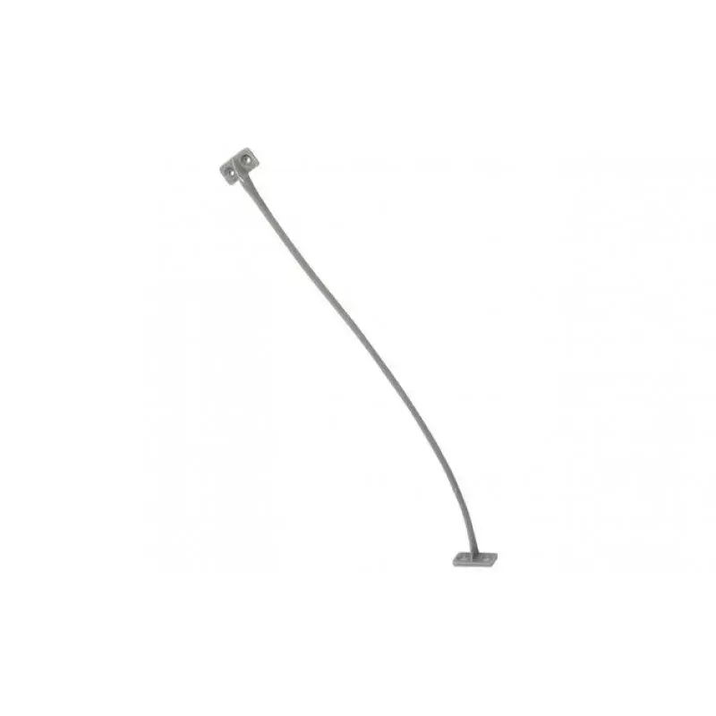 Door opening limiter, plastic, silver color, 200mm