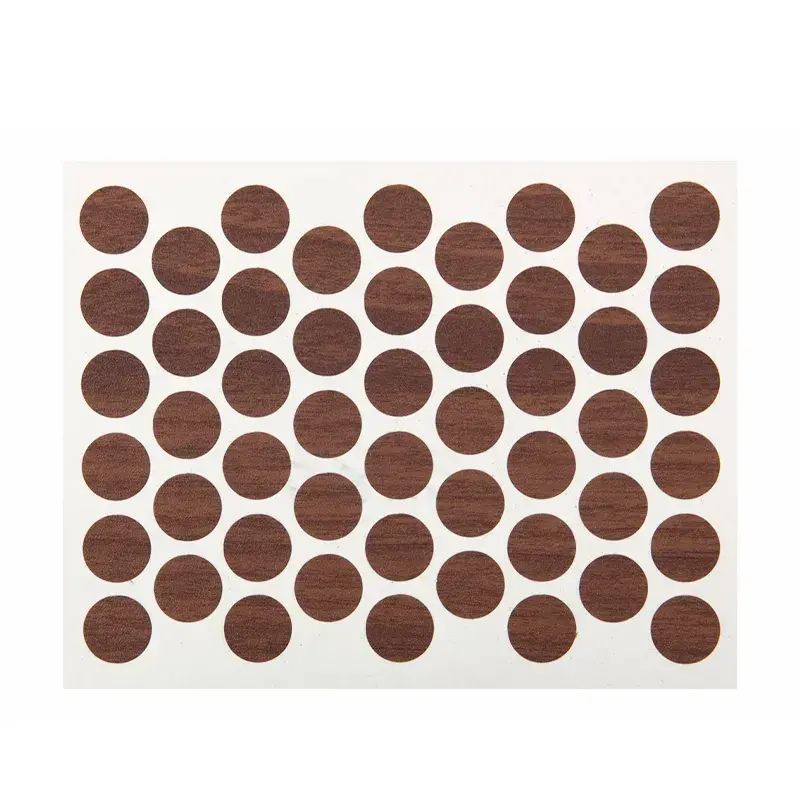 Заглушка на конфірмат самоклеюча Weiss d=14 горіх (50 шт) (7226)