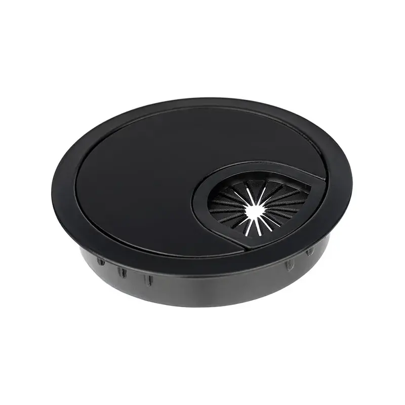 Пропуск для кабелю врізний GIFF Luna d=60мм чорний